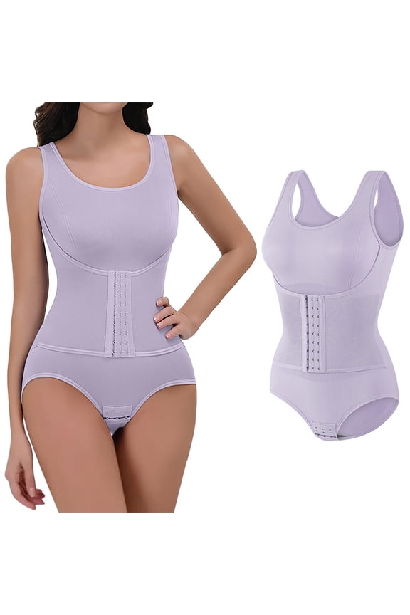 Purple For Women Tummy Post Body Shaper Butt Shapers Women's Bodysuit Girdles