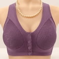 thumbnail image 1 of WCJM Purple Hole Cup Front Buckle Mother Lace Back Shaping Bra Gathered Anti Sagging Non Ring Middle And Old Ladies Bra, 1 of 9