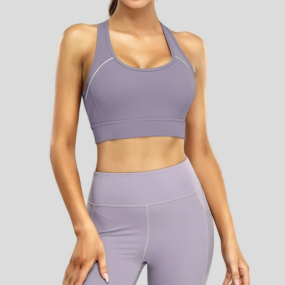 WCJM Purple Sports Bras For Women High Support Women's Sports Bras Everyday Comfy Sleeping Bras Comfortable Bras For Women