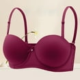 thumbnail image 1 of WCJM Purple Women's Comfortable Strapless Non Slip Folding Traceless And Ring Summer New Bra, 1 of 9