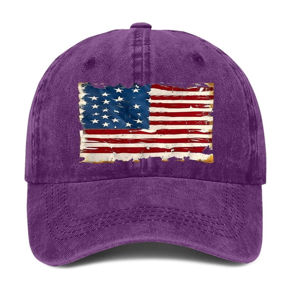 WCJM Purple cotton Baseball Cap For Men Women Vintage Striped Bhutanese America Flag Snapback Hat