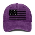 thumbnail image 1 of WCJM Purple cotton Baseball Cap For Men Women Vintage Striped Bhutanese America Flag Snapback Hat, 1 of 3