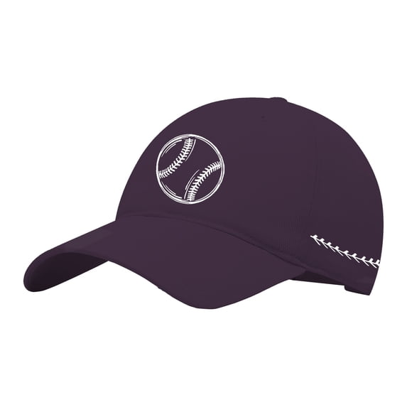 WCJM Purple cotton Washed Baseball Pattern With Printed Baseball Caps On Both Sides