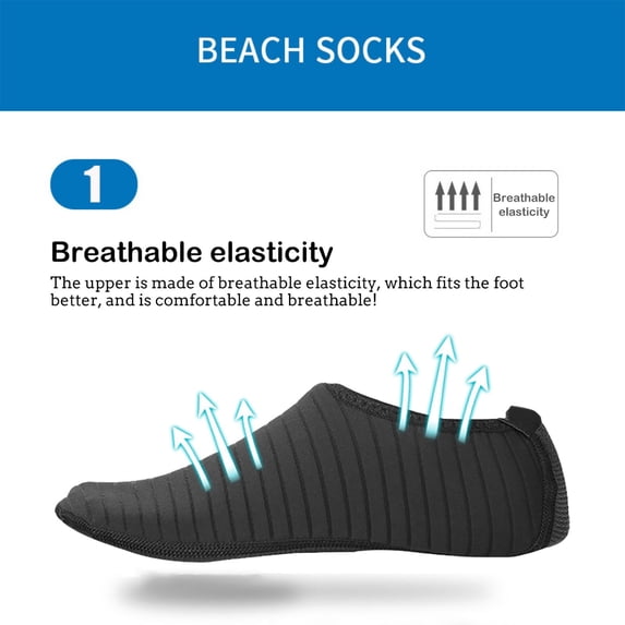 WCJM Quick Dry Water Socks for Men Women Unisex Speed Yoga Socks with Grip Lightweight Aquatic Footwear for Swimming or Beach Yoga