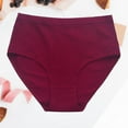 thumbnail image 1 of WCJM Red High Waisted Cotton Underwear For Women Large Size Breathable Cotton Briefs For Women Pants, 1 of 4
