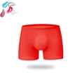 thumbnail image 1 of WCJM Red Men's One-Piece 3d Panties Seamless Ice Silk Underpants Breathable Briefs Boxer, 1 of 2