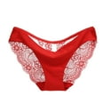 thumbnail image 1 of WCJM Red Women lace Panties Seamless Cotton Panty Hollow briefs Underwear Red/S, 1 of 4