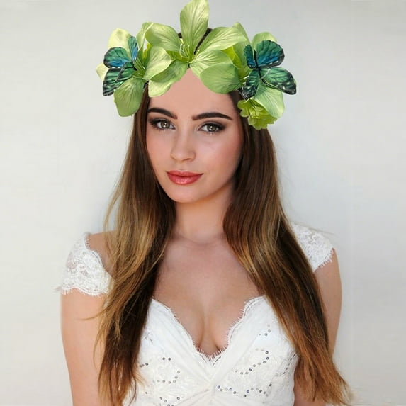 WCJM Samhain Flower Headband for Women Butterfly Tea Fascinators Hat Halloween Costume Headpiece Flower Headband for Women Butterfly Tea Fascinators Hat Halloween Costume Headpiece