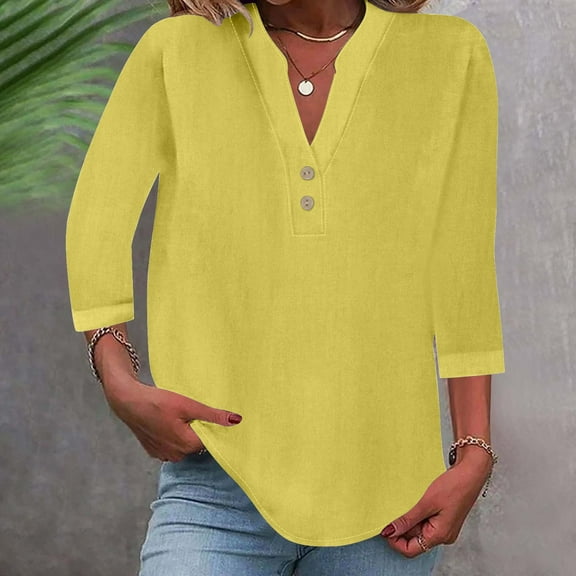 WCJM Simply Southern Long Sleeve T Shirt Womens Women's Long Sleeve T-Shirt Cotton Linen Shirts for Women Summer Button Down Tops Short Sleeve Casual Blouses Oversized Tshirts 2025