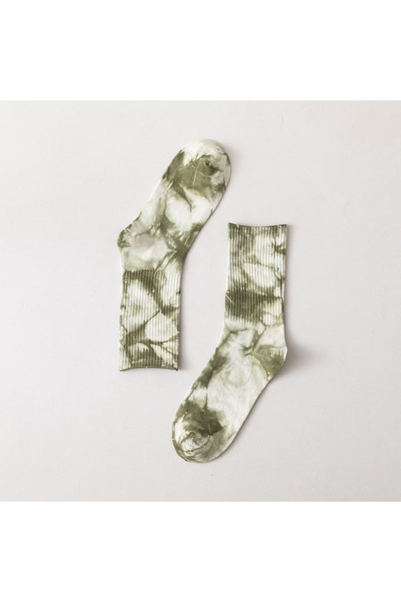 Socks for Women Adult Couple Tie Dye Socks Mid Calf Length for Fall Winter Street Personality Skateboarding Socks Unisex Crew Socks for Men Women