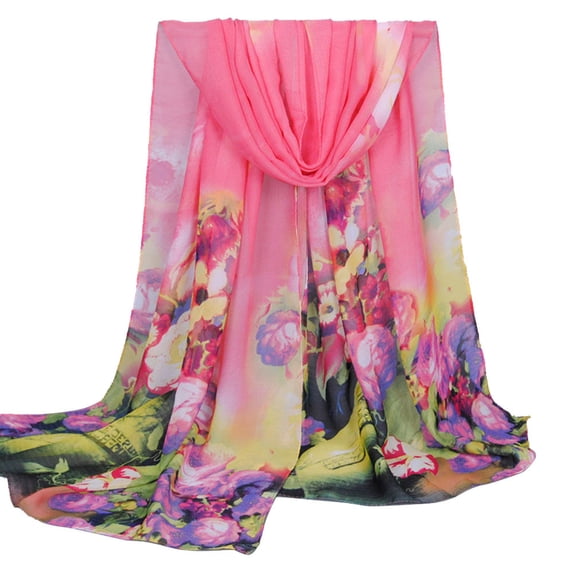 WCJM Soft Chiffon Sun-Proof Shawl Wraps Long Bridal Bridesmaid Shawl Wedding Party Everyday Accessory for Women Fashion Women Long Soft Wrap Scarf Ladies Shawl Chiffon Scarf Scarves Wr