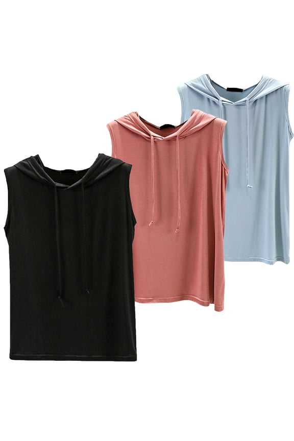 Star Vibe Women's V-Neck T-Shirts Short Sleeve Summer Tops Casu 3 Piece Set Of Hooded Loose Plus Size Pullover Vest for Women's Mmer Thin Style Sleeveless Bottom Shirt for Versatile Wear