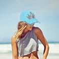 thumbnail image 1 of WCJM Sun Hats For Women Polyester Duck Tongue Cap Blue Visors One Size, 1 of 5