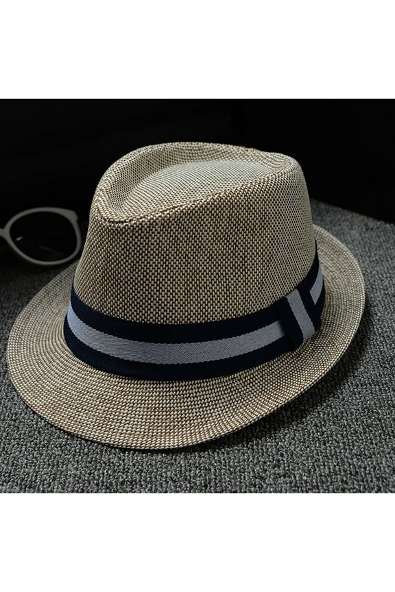 Sun Hats for Women Wide Brim Beach Hat Straw Visor Ponytail Summer Uv Packable Foldable Beach Vacation Essentials Men and Women Retro Jazz Hat Soild British Sun Hat Travel Sun Hat