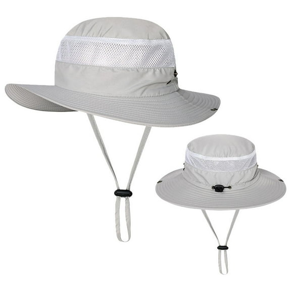 WCJM Sun Hats for Men Women Fishing Hat Upf 50  Breathable Wide Brim Bucket Hats Summer Uv Protection Safari Hat with Neck Flap
