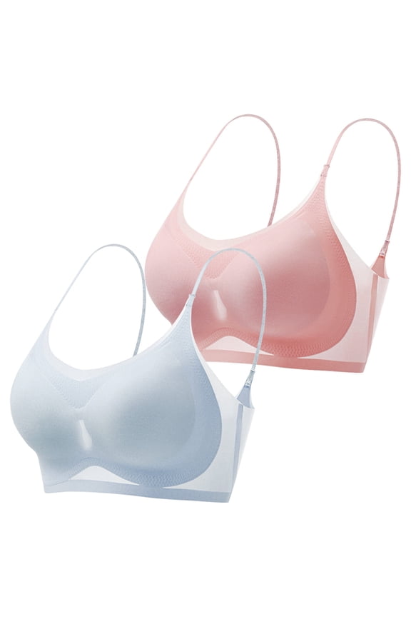 Thin Bras Summer Thin Plus Size Ice Comfort Bra Sweatproof K Lightly padded wireless bras