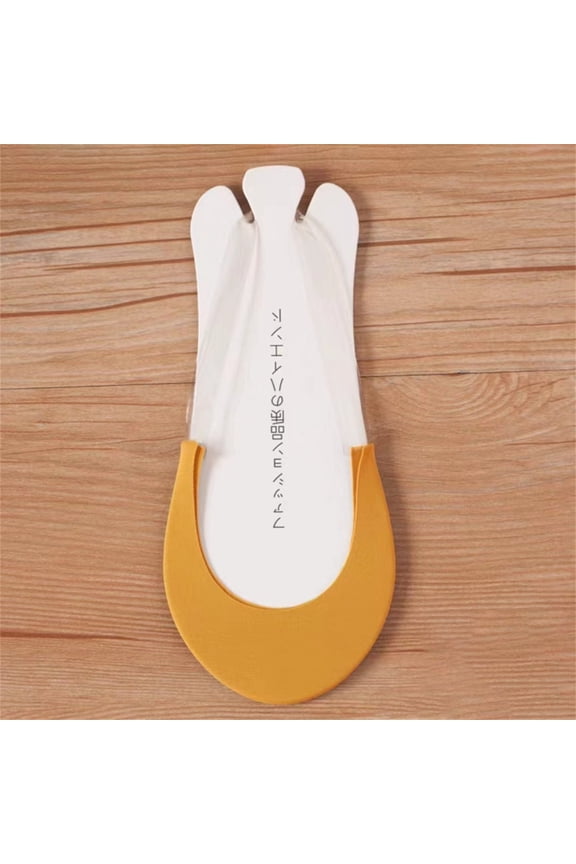Thin Cotton Nylon Toe Topper Socks for Women Summer Liner Non Hidden Socks for High Heels Lightweight Breathable No Show Foot Cover(Yellow)