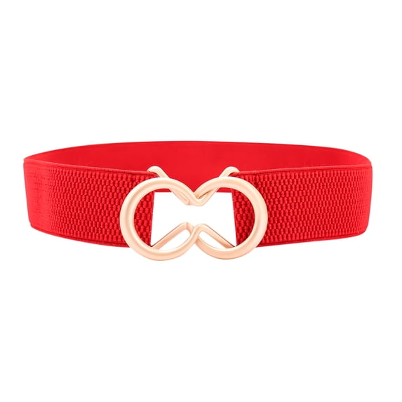 WCJM Thin Elastic Stretch Belt for Women Retro Skinny Waist Belt with Golden Buckle for Dresses Tool Belt