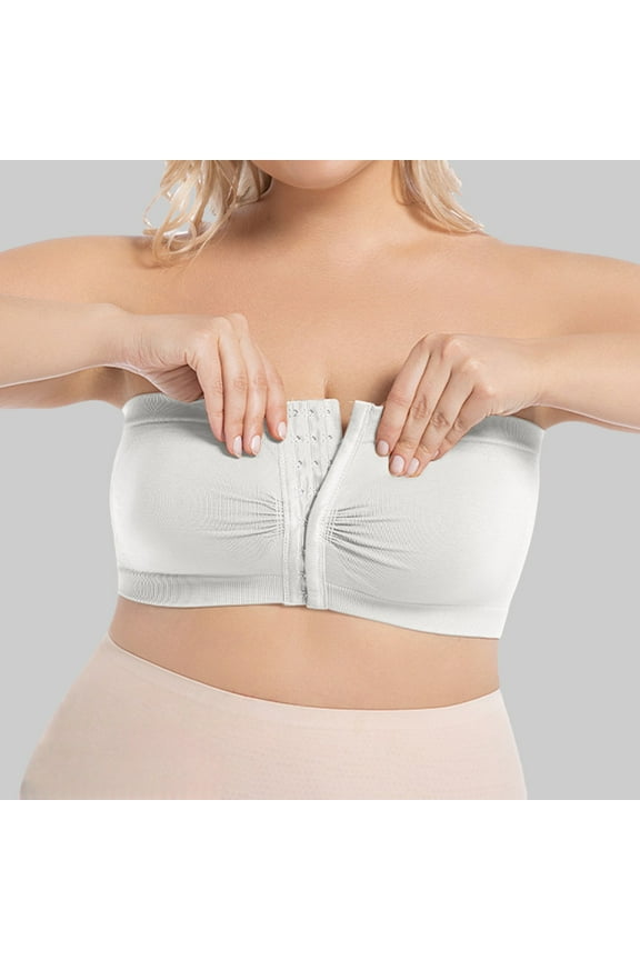 Tube Tops A White Women'S Simple Solid Bra Comfy Breathable Tube Bra Women Bras Bra For Ladies