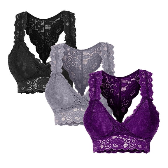 WCJM Under $ 10 High Cut V-Waist Lace Underwear Multicolor Women's Chemical Fiber Underwear Bra (Xxl)