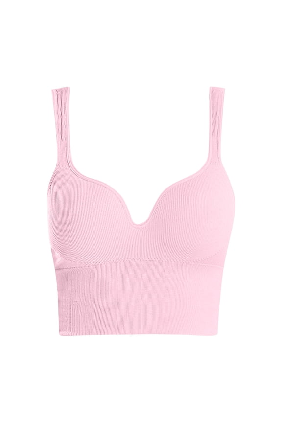 Under $ 5 Padded Racerback Low Pink Women's Nylon Underwear Bra (L)