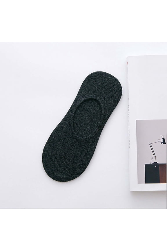 Unisex No Show Cotton Socks Liner Socks with Anti Slip Gel Tab Invisible Low Cut Socks for Boat Shoes Oxfords or Trainers