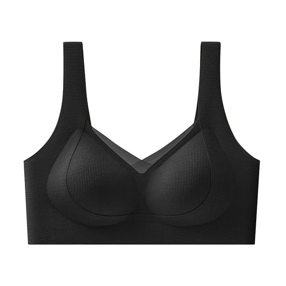 WCJM Up To 50% Off Bra High Cut Breathable Fashion Womens Polyester,Spandex Bra Black,M