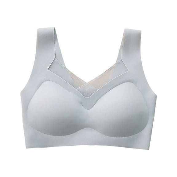 WCJM Up To 50% Off Bra High Cut V-Waist Lace Underwear Nylon,Spandex Bra Grey,Xl