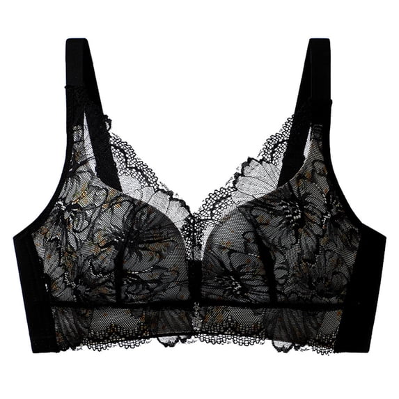 WCJM Up To 50% Off Bra Medium Impact Nylon,Spandex Bra Black,105