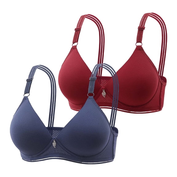 WCJM Up To 50% Off Bra No Line Workout Breathable Comfortable Panties Nylon,Spandex Bra Grey,D