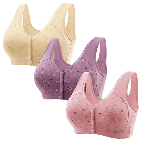 WCJM Up To 50% Off Bra Soft Undies Blended Fabric Bra D,Xxl