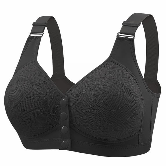 WCJM Up To 50% Off Bra Wireless Bra And Panty Set Cotton Bra Black,Xxl