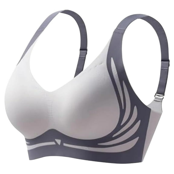 WCJM Up To 50% Off Bra Wireless Bra And Panty Set Nylon,Spandex Bra Blue,Xxxxxxxl
