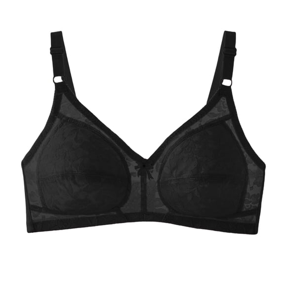 WCJM Up To 50% Off Bra Wireless Padded Yoga Crop Top Lace Bra Black,80