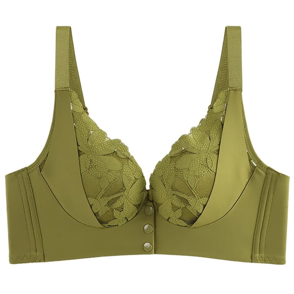 WCJM Up To 50% Off Bra With Removable Cups Lace Bra Green,42