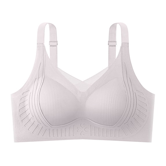 WCJM Up To 50% Off Bra With Removable Cups Nylon,Spandex Bra Purple,L