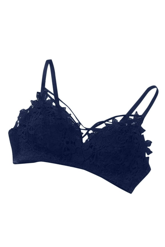 Up To 50% Off Bra Women'S Microfiber Stretch Underwear Pack Nylon,Spandex Bra Blue,L