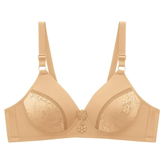 WCJM Up To 50% Off Bra Women Seamless Cheeky Bikini Nylon,Spandex Bra Beige,40