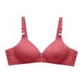 thumbnail image 1 of WCJM Up To 50% Off Bra Womens Ruched V Neck Sports Bra Nylon,Spandex Bra Red,36, 1 of 4