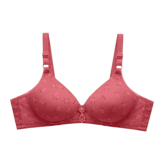 WCJM Up To 50% Off Bra Womens Ruched V Neck Sports Bra Nylon,Spandex Bra Red,36