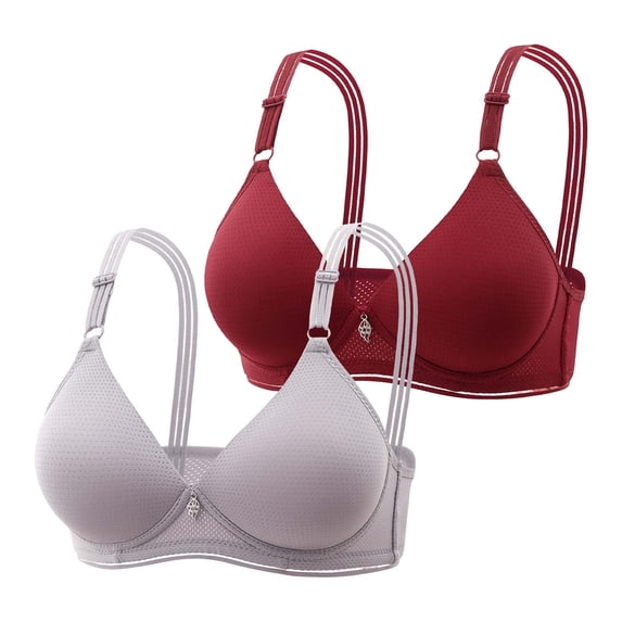 WCJM Up To 50% Off Bra Y Back Spaghetti Thin Strap Nylon,Spandex Bra Watermelon Red,D