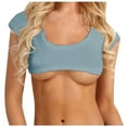 thumbnail image 1 of WCJM Up To 50% Off Tube Tops Tube Tops For Women With Built In Bra Cotton Tube Tops Light Blue,L, 1 of 3