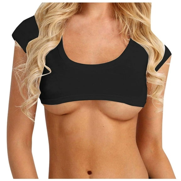 WCJM Up To 50% Off Tube Tops Womens Tube Tops Cotton Tube Tops Black,M