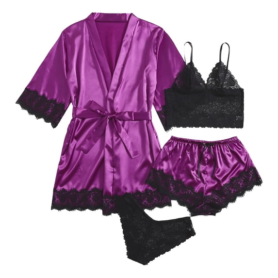 WCJM Warm Robes for Women Womens Casual Button Front Long Pajama Set Soft Sleepwear Tops Shorts Loungewear Home