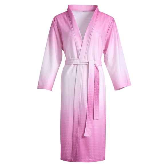 WCJM Warm Robes for Women Womens Long Sleeve Soft Cotton Robe Bathrobe with Pockets Loungewear Sleepwear