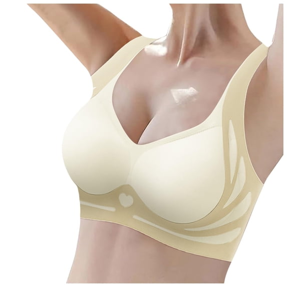 WCJM White Fitting Bra Wireless Bra Bra Fitting Anti Sagging Everyday Bras