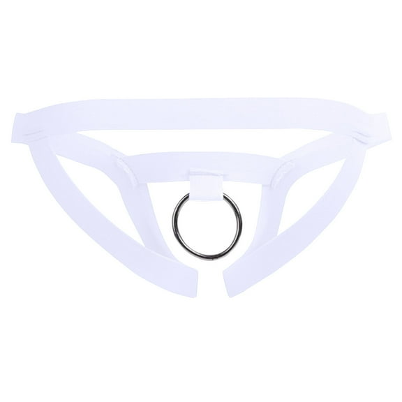 WCJM White Men's Fashion Sretch G-string T-back Micro Thong Briefs Underwear