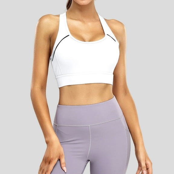 WCJM White Sports Bras For Women High Support Women's Sports Bras Everyday Comfy Sleeping Bras Comfortable Bras For Women