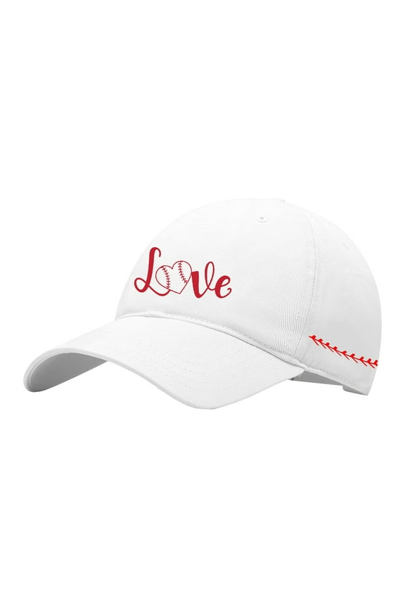 White cotton Washed Baseball Pattern With Printed Baseball Caps On Both Sides