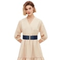 thumbnail image 1 of WCJM Wide Thick Elastic Belt for Women Ladies Interlock Buckle Stretch Waist Band for Dress Belt, 1 of 7